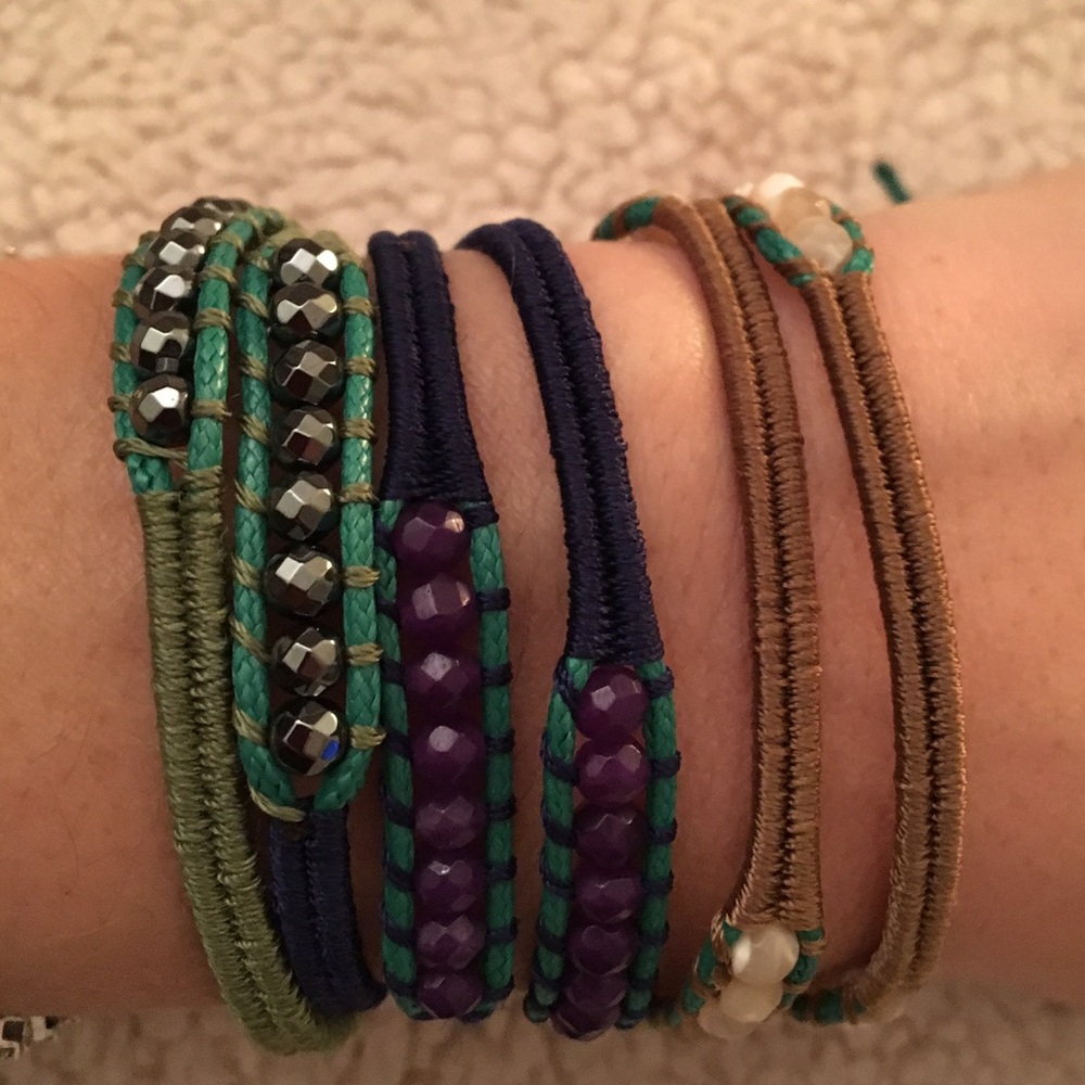 NWOT blue green chan Luu wrap bracelet